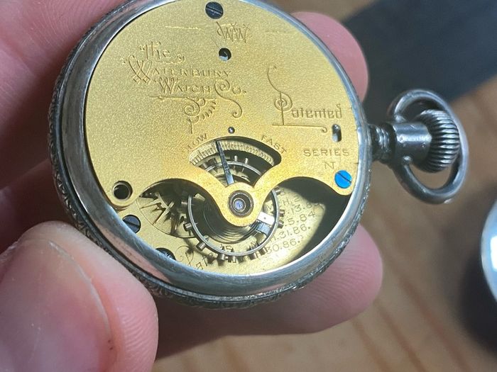 Waterbury Watch Company Coin Silver Pocket Watch