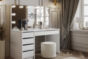 Glamour Vanity Table with Hollywood Mirror
