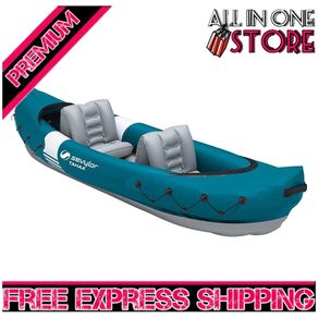 Kayak, Inflatable Canoe for 2 persons, Inflatable Boat, Paddle Boat with Robust PVC Outer Shell, Straps for Fastening Luggage (FREE SHIPPING)