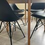 Round White Dining Table + Modern Chairs Image 2