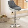SET OF 2 Bar Stool with Backrest  Height-Adjustable Swivel Stool, Kitchen Stool Image 2