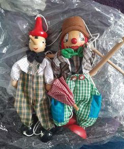 Puppets - Marionettes - Pinochio and Clown