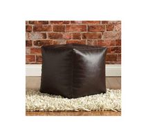 Footrest/Footstool/Puffe/Ottoman/Point Bean Bag Chair Cover Only, Medium Size, Brown (unfilled)