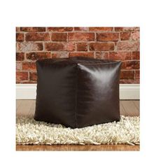Footrest/Footstool/Puffe/Ottoman/Point Bean Bag Chair Cover Only, Medium Size, Brown (unfilled)