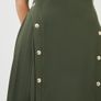 New with Tags Karen Millen Tailored Military Pleated Dress Khaki Image 7