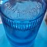 Beautiful Old Blue Glass Gunpowder Gin Bottle, Embossed Gunpowder, Postage Available or Collection Image 2
