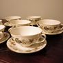 Royal Doulton Larchmont 7 x Two Handed Soup Bowl and Saucer Image 3