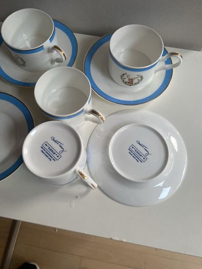 Newbridge Silverware  Designer Careleton Varney cups and saucers set