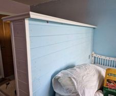 single beds & wall divider