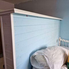 single beds & wall divider