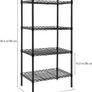 4 Tier Shelving Unit, VooNEEN Metal Shelving Unit Free Standing Small Storage Rack with 4 Hooks, Wire Organisation Racking Shelves for For Pantry Kitchen Livingroom Bathroom Office, 45x30x90 CM Image 3