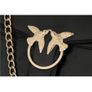 Womens black handbag with LOve Birds Image 4