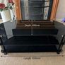 Black Glass TV Unit / Media Console Dublin 18 Image 4