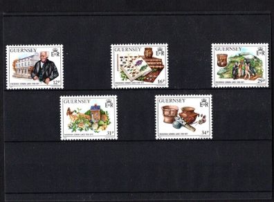 1988 Guernsey Birth Centenary of Frederick Corbin Lukis (Archaeologist) Commemorative Stamps Mint Never Hinged (MNH)