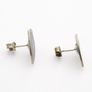 925 Vintage Sterling Silver Gothic Shield Stud Earrings Image 5