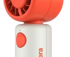 Small Portable usb rechargeable fan orange