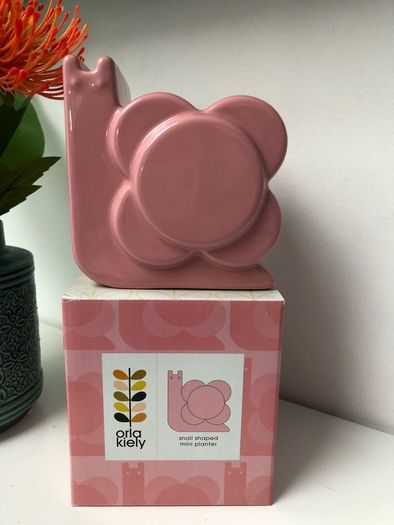 Orla Kiely Snail Bubblegum Planter -BNIB