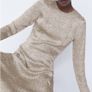Zara printed dress ecru white with black dots, Small Image 8