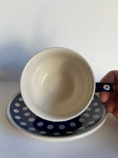 Vintage Polish ceramic cup and saucer