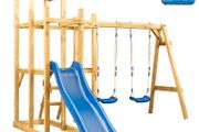 Playhouse with Slide Swing Ladder 285x305x226.5 cm