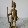 Pair of Vintage Brass Napoleonic Era Soldier Figurines. Image 2