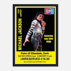 Michael Jackson Framed Poster Cork 1988