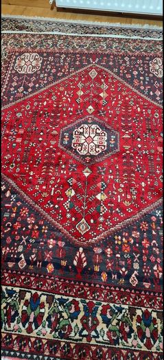 Two Matching Persian Abadeh Hand Knotted Rug Carpets