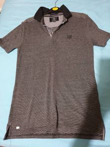 kensington black grey small medium polo shirt