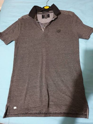 kensington black grey small medium polo shirt