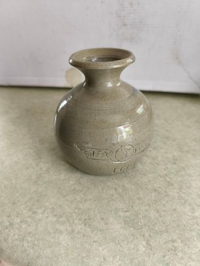 Vintage Small Bud Vase Pottery Singed  Duo