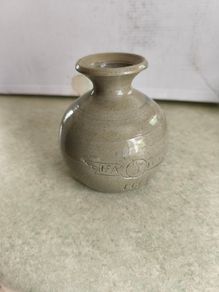 Vintage Small Bud Vase Pottery Singed  Duo
