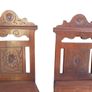 CLEARANCE PAIR of antique 19th century Victorian mahogany hall chairs Image 6