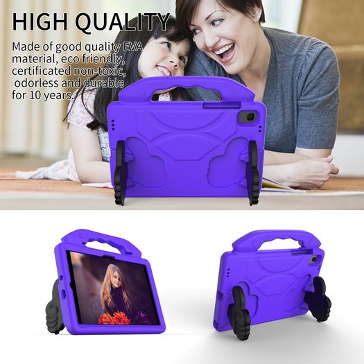 For Samsung Galaxy Tab A8 10.5 2021 Case Kids Shockproof Tablet Smart Cover With Thumbs UP EVA New Purple - FHT05SMTK4