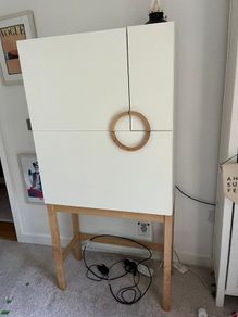 Folding desk unit