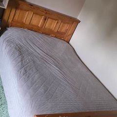 Wooden Double bed with mattress