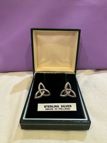 Sterling Silver Trinity Knot Cuff Links