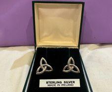 Sterling Silver Trinity Knot Cuff Links