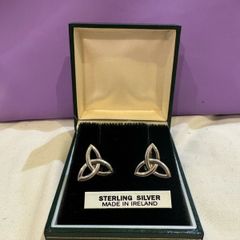 Sterling Silver Trinity Knot Cuff Links