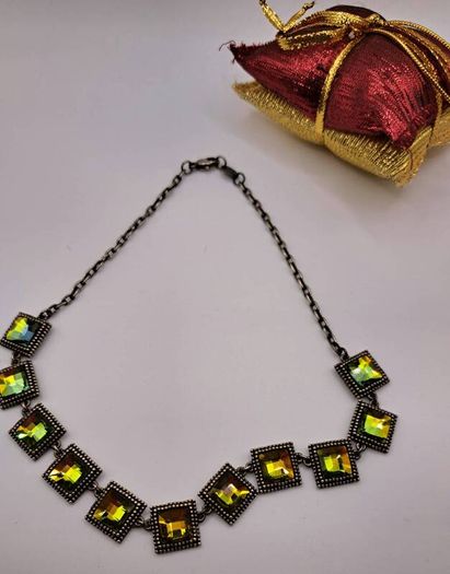 vintage  designer citrine necklace