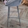 High Stool x4 - Grey Suede Image 4