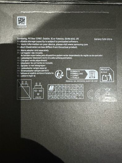 S26 Ultra 256gb Black