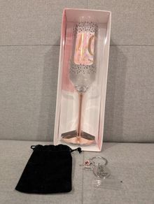40th birthday glass & keyring