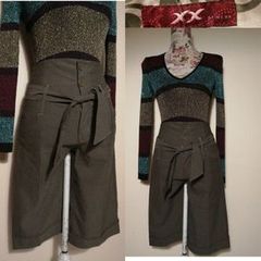 Mexx High Waisted Belted Pocket Trouser Shorts, New
