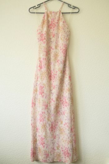 DYNAMITE Floral low cross back halter neck maxi dress Size M / EU 38 / UK 10