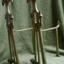 Pair of French Vintage Brass Fire Dogs Andirons Fireplace Image 4