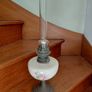 Antique French floral porcelain oil lamp works Image 4