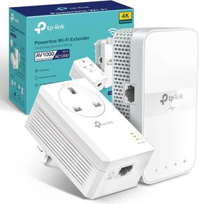 (4k) Tp-link Tl-wpa7617 Kit Av1000 Powerline Adapter 1200mbps Wifi Extender / New