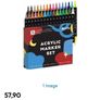 32 Acrylic marker set for fabric, metal, ceramic, stone, wood, paper etc Image 2
