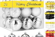 34ct Christmas Ball Ornaments, Sdlogal Shatterproof Christmas Decorations Tree Balls for Holiday Party Decoration, Christmas Tree Ornaments Hooks MULTIPLE COLOURS AVAILABLE, SEE PHOTOS (FREE POSTAGE)