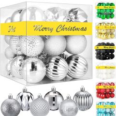 34ct Christmas Ball Ornaments, Sdlogal Shatterproof Christmas Decorations Tree Balls for Holiday Party Decoration, Christmas Tree Ornaments Hooks MULTIPLE COLOURS AVAILABLE, SEE PHOTOS (FREE POSTAGE)